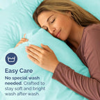 King Pillow Cases Set of 2 - Ultra Soft Hotel Quality Pillowcase Covers - Comfy, Cozy & Wrinkle Free - Shrinkage, Stain and Fade Resistant - Machine Washable Pillow Protectors - 2 Piece Set - Spa Blue