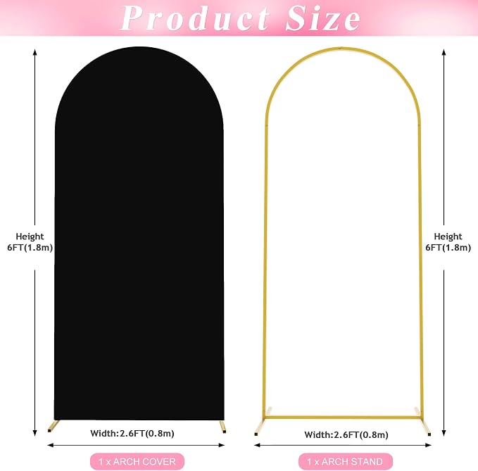 6FT Arch Backdrop Stand and Cover Set, Arch Stand - Image 2
