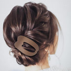 Women Flat Hair Clips,4-Pack French Large Matte Non-Slip Claw Hair Clips for Thick or Thin Hair