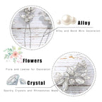 JAKAWIN Rhinestone Wedding Hair Pins Silver Bridal Crystal Hair Jewelry Accessories for Women HP130 (Silver)
