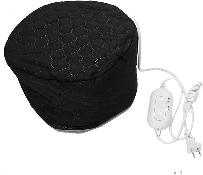 TOPINCN Electric Hair Cap, 3 Gear Temperature Control Hot Oil Treatment Hat with Adjustable Drawstring for Hair Spa Nourishing Care, Non Woven Fabric Heat Insulation