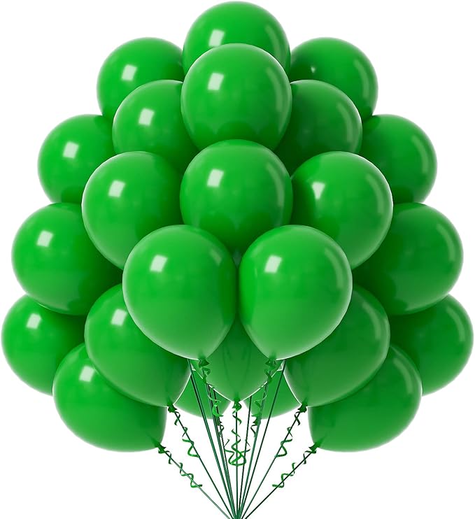 FOTIOMRG Green Balloons 12 inch, 50 Pack Green Latex Party Balloons Helium by FOTIOMRG