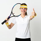 ONUPGO Sweatband Headbands for Men & Women -12PCS Sports Headbands Moisture Wicking Athletic Cotton Terry Cloth Headband for Tennis,Basketball,Football,Gym,Working Out