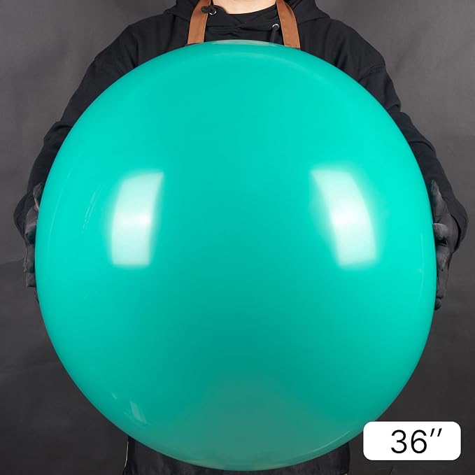 PartyWoo Teal Balloons 4pcs Turquoise Dark Teal Color 36 Inch | Balloons - Image 2