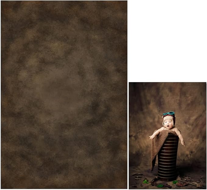 6x9ft Dark Brown Mottled Texture Photography Backdrop by HMTFOTO