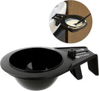 Toning Tub Hair Dye Bowl, Professional Clipable Hair Color Mixing Bowl For Hairstylist, Salon Shampoo Bowl (Black, 9.4x6.1in)