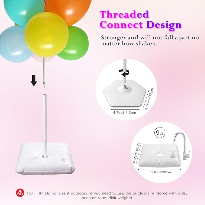 YALLOVE 21 Ft Adjustable Balloon Arch Stand Kit | Easy Assembly Frame - Image 4