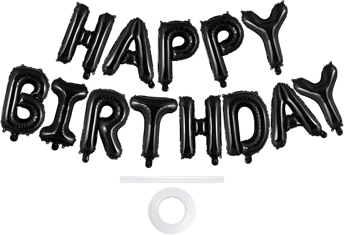 Happy Birthday Balloons Banner, Foil Balloon Personalized Name Letters Balloons by TOTAFAM