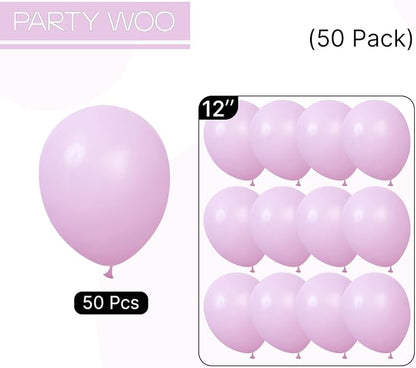 PartyWoo Baby Pink Balloons 50pcs Pastel Light Pale Pink Color | 12 Inch - Image 6