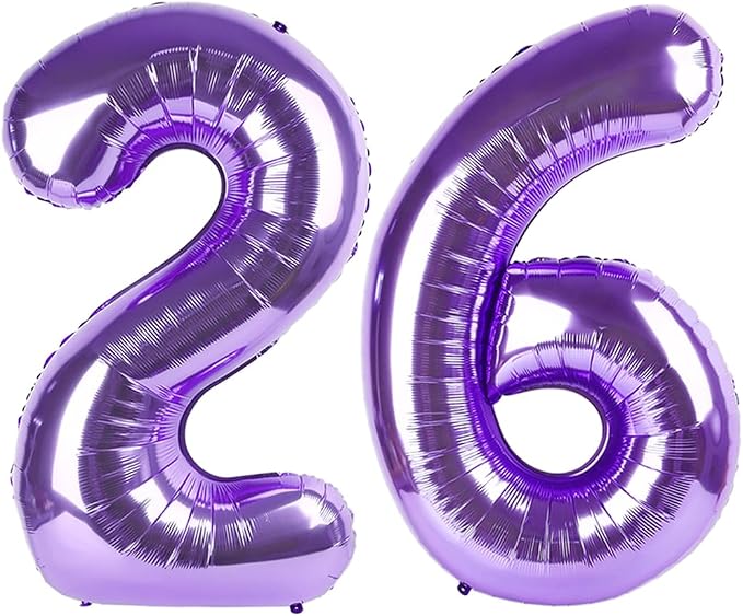 Number Balloons 26 Balloon Purple by Enyeopd