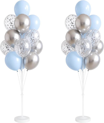 Baby Blue Balloon Column Stand Kit Set 2 by IMISNO
