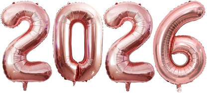 2026 Foil Number Balloons for 2026 New Year Eve Festival Party Supplies by GOER