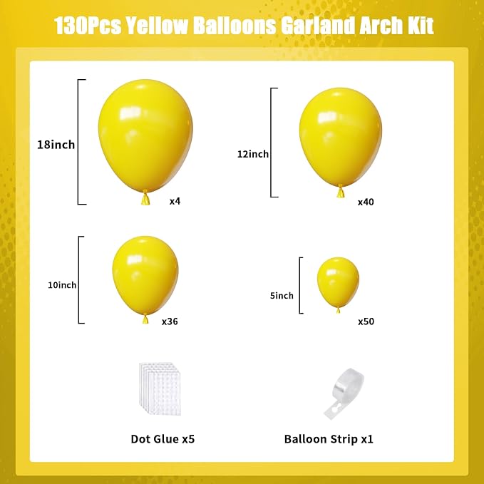 Yellow Balloons Arch Kit - Image 3