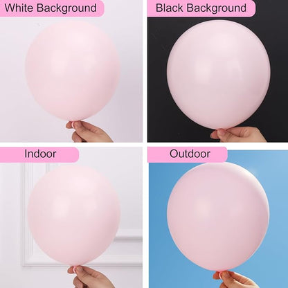 RUBFAC 135pcs Pale Pink Balloons Different Sizes Pack of 18 12 10 5 Inch - Image 4