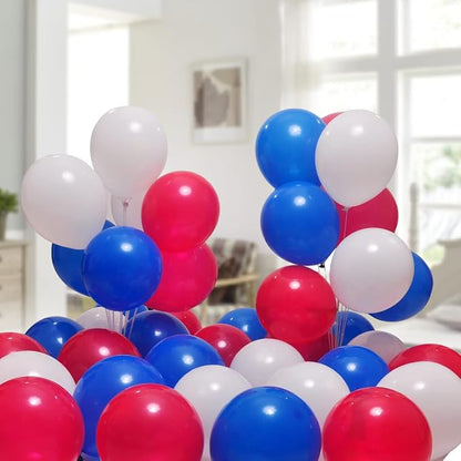 300 Pack Red White and Blue Balloons 100 of each of the 3 colors 12 inch Red - Image 6