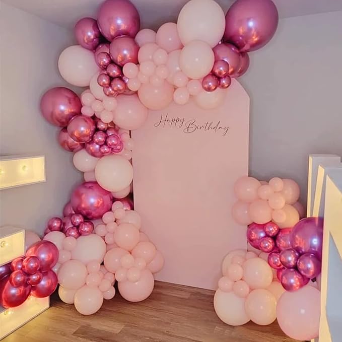 50 Pack Metallic Pink Balloons 12 Inch - Image 6