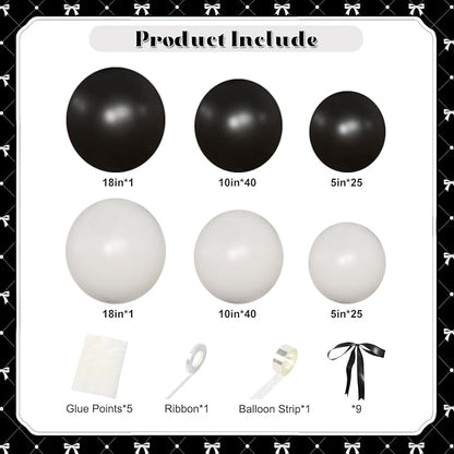 Black and White Balloon Arch Kit - Image 5
