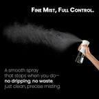 Mistifi Continuous Ultra Fine Mist Spray Bottle – Refillable Water Mister for Hair, Hairstyling, Barber, Salon, Plants, Cleaning, Skincare (200ml 1Pc, Transparent bottle)