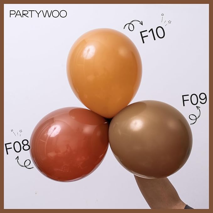 PartyWoo Boho Neutral Light Brown Balloons 50pcs Coffee Fall Color | Balloons - Image 4