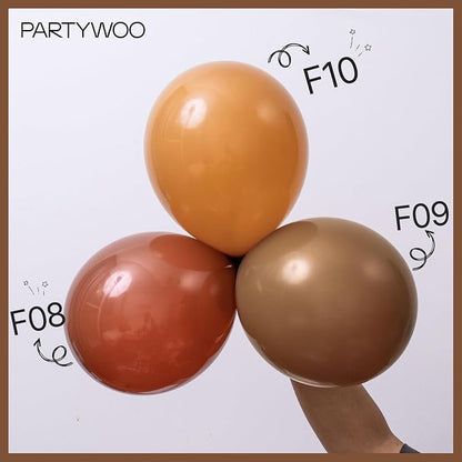 PartyWoo Boho Neutral Light Brown Balloons 50pcs Coffee Fall Color | Balloons - Image 4