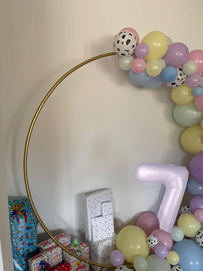 Number 7 Balloons 40 Inch for 7 17 Birthday Decorations, Cream Purple | Jumbo - Image 3