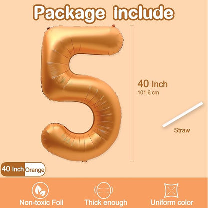 Number 5 Balloon, 5 Balloon, Number Balloons 40 Inch - Image 2