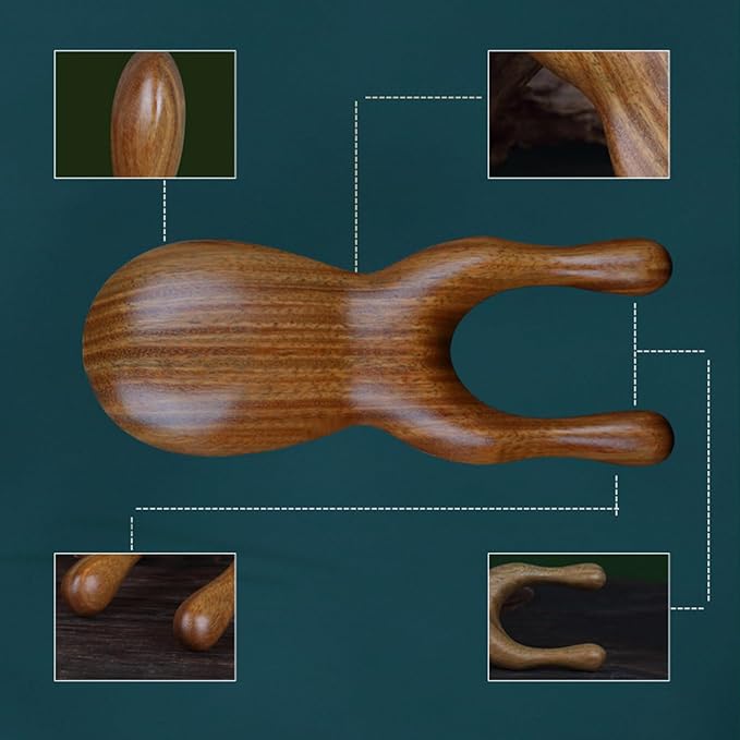 Natural Wooden Nose Guasha Massage Tools Anti-Static, Eyes Facial Wood Gua Sha Tool,face Manual Massager Tool, Multifunctional Handheld Meridians Acupoint Massage Tool,1 Pieces.