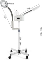 Professional 2 in 1 Facial Steamer Upgrade Esthetician Steamer with 5X LED Magnifying Lamp Beauty Salon Spa