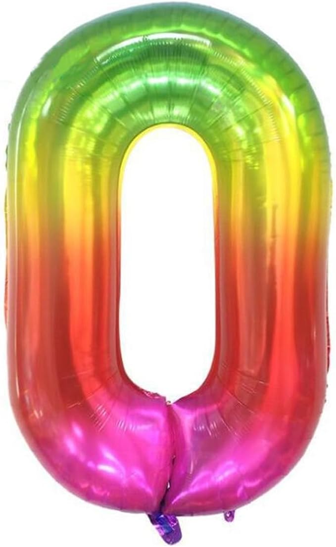40 inch digital balloon, number 0, Jelly Color by TNCDJKPA