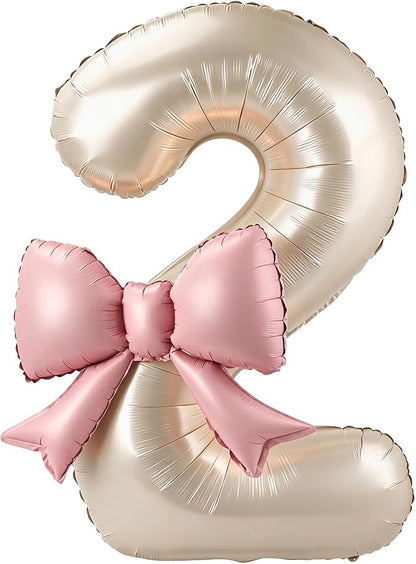 40 Inch Cream Number 2 Balloon by Unknown