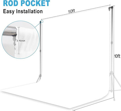 White Photography Backdrop for Photoshoot, 10x10 FT | Versatile Studio Photo - Image 2