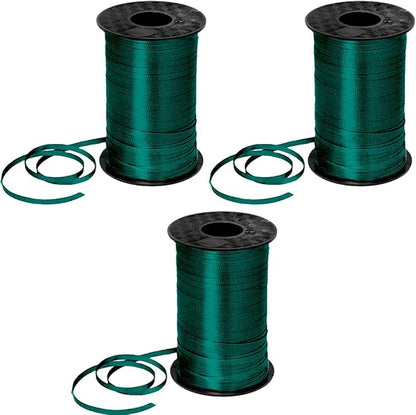 PMU 1500 Yards x 3/16in Hunter Green Crimped Curling Ribbon String by PMU