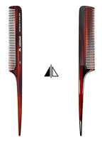 #41 Handmade Wide Tooth Rat Tail Comb Tortoise Havana Acetate Thick Coarse Curly Detangling Parting Grooming Teasing Hair Styling Hairdresser Barber Hairdressing Wet Dry Pocket Women Men Kids