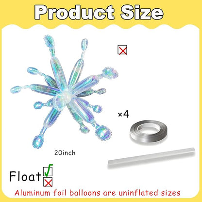 Iridescent Cone Spike Balloons Holographic Balloons Star Burst Sparkly Music - Image 2