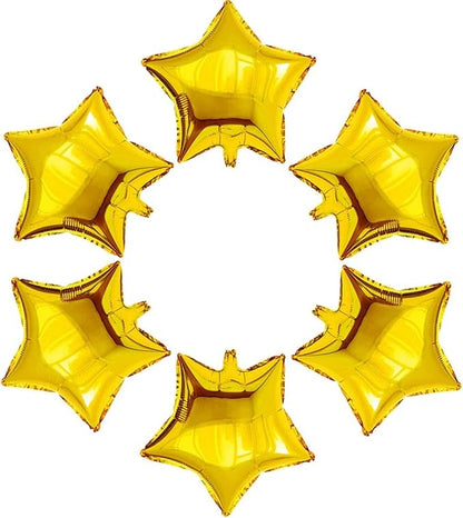 24 Pcs 18" Gold Star Balloons Foil Balloons Mylar Balloon by Unknown