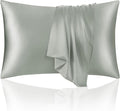 ECOSA Luxurious 30 Momme 100% Mulberry Silk Pillowcase (50x70cm) – 6A Grade Charmeuse Weave, Oeko-TEX® Certified – Frizz-Free Hair & Wrinkle-Free Skin (Glacial Green)
