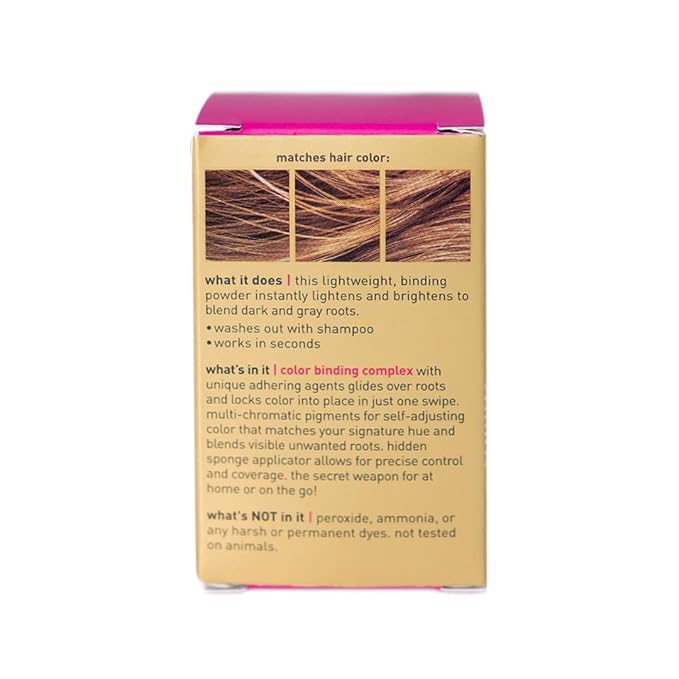 Style Edit Root Touch Up Powder | Temporary Color for Medium Blonde, Dark Roots, Highlights and Grays | Mineral-Infused Concealer for Thinning Hair and Hairline | 0.14 oz.