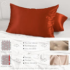 PROMEED 23 Momme Silk Pillowcase for Hair and Skin, Both Sides Upgraded Grade 6A+ Mulberry Silk Pillow Case with Zipper, Cooling Pillow Cases for Hot Sleepers (King 20"x36", Dusk)