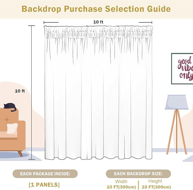 10×10FT Gold Sequin Backdrop Curtain, Photography Backdrop Glitter Curtains - Image 6