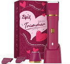 Electric Bikini Trimmer for Women - Waterproof Pubic Hair Trimmer & Facial Shaver, Rechargeable Cordless Electric Razor with Ceramic Blades, IPX7 Shower-Safe for Sensitive Skin, Christmas Gift for Her