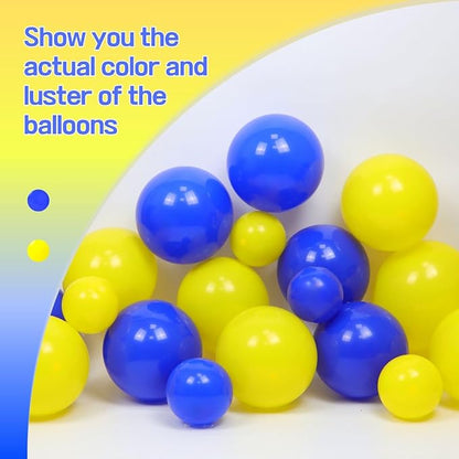 131pcs Blue and Yellow Balloon Arch Kit - Image 4