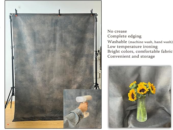 6x9ft Dark Brown Mottled Texture Photography Backdrop - Image 5
