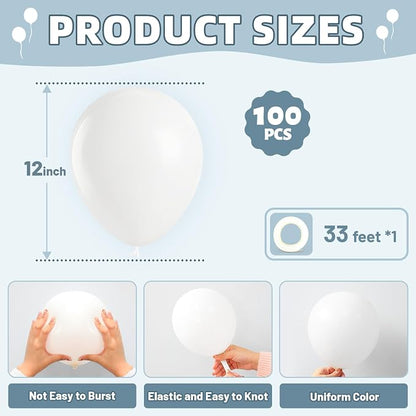 LOLStar White Balloons, 12 inch, Latex Round | Birthday, Engagement, Baby Shower - Image 2