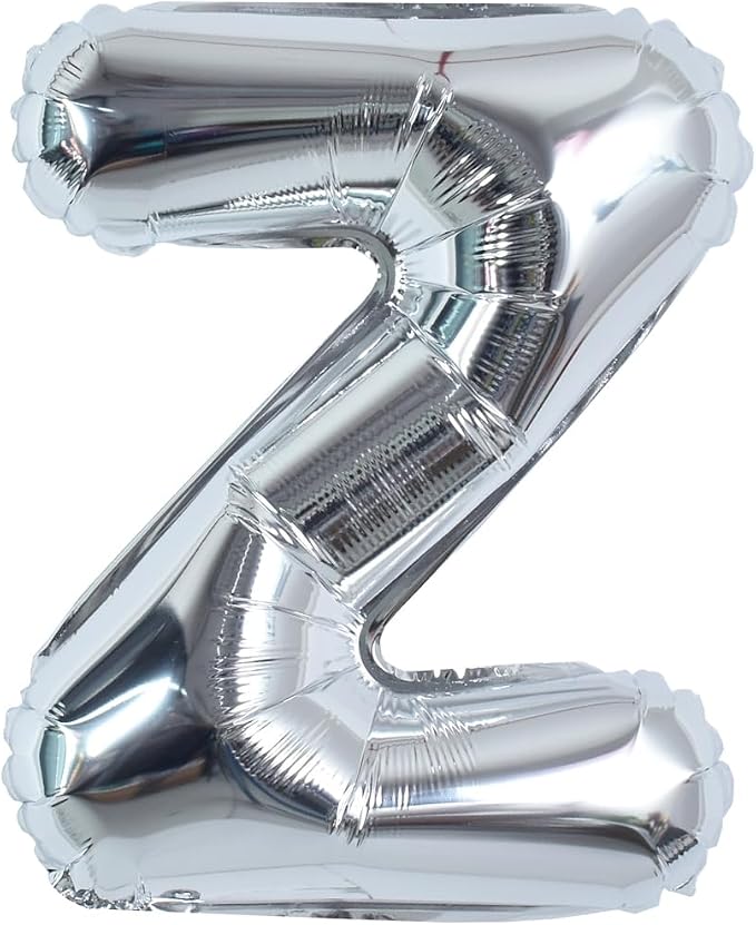 TONIFUL 40 Inch Large Silver Letter Z Foil Balloons Alphabet Balloons | Giant by TONIFUL