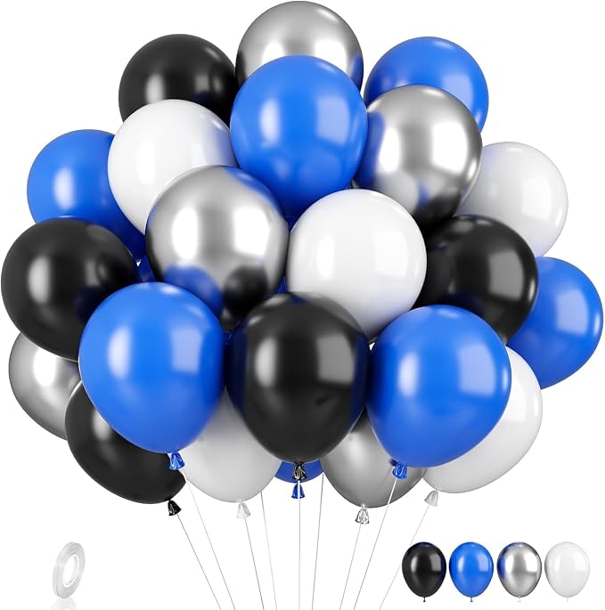 Blue & Black Balloons by FunHot