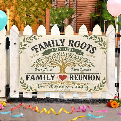 Personalized Family Reunion Banner Family Roots Design Custom - Image 4