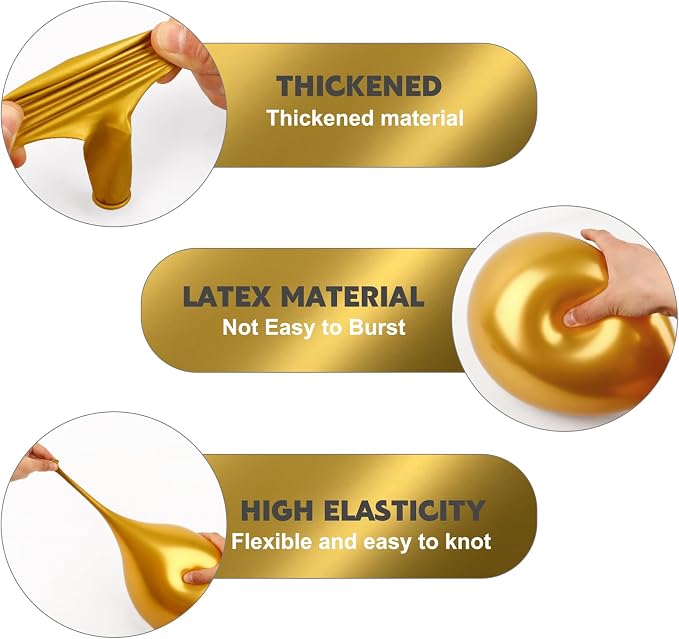 Yellow Beige Balloons 60Pcs 12 Inch Confetti Latex Balloon Kit - Image 4