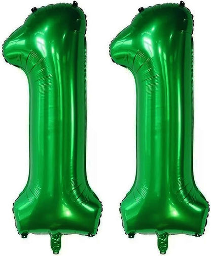 Number 11 Dark green Balloons 40 Inch Giant Dark green Foil 11 Helium Balloons by LHOAVWE