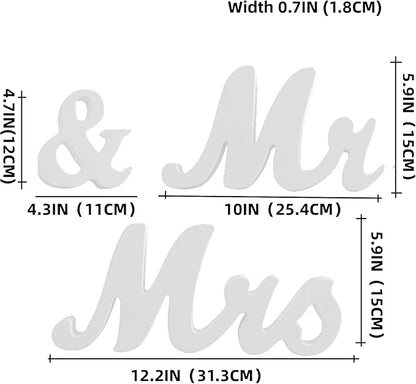 VIOPVERY Wooden Mr & Mrs Wedding Sign - Image 3
