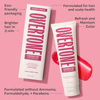 Overtone Daily Color Depositing Conditioner - 4.5oz Temporary Coloring Conditioner w/Shea Butter & Coconut Oil - Refresh Color & Prevent Fading - Vegan & Cruelty-Free, Pink for Brown is Rapsberry Pink